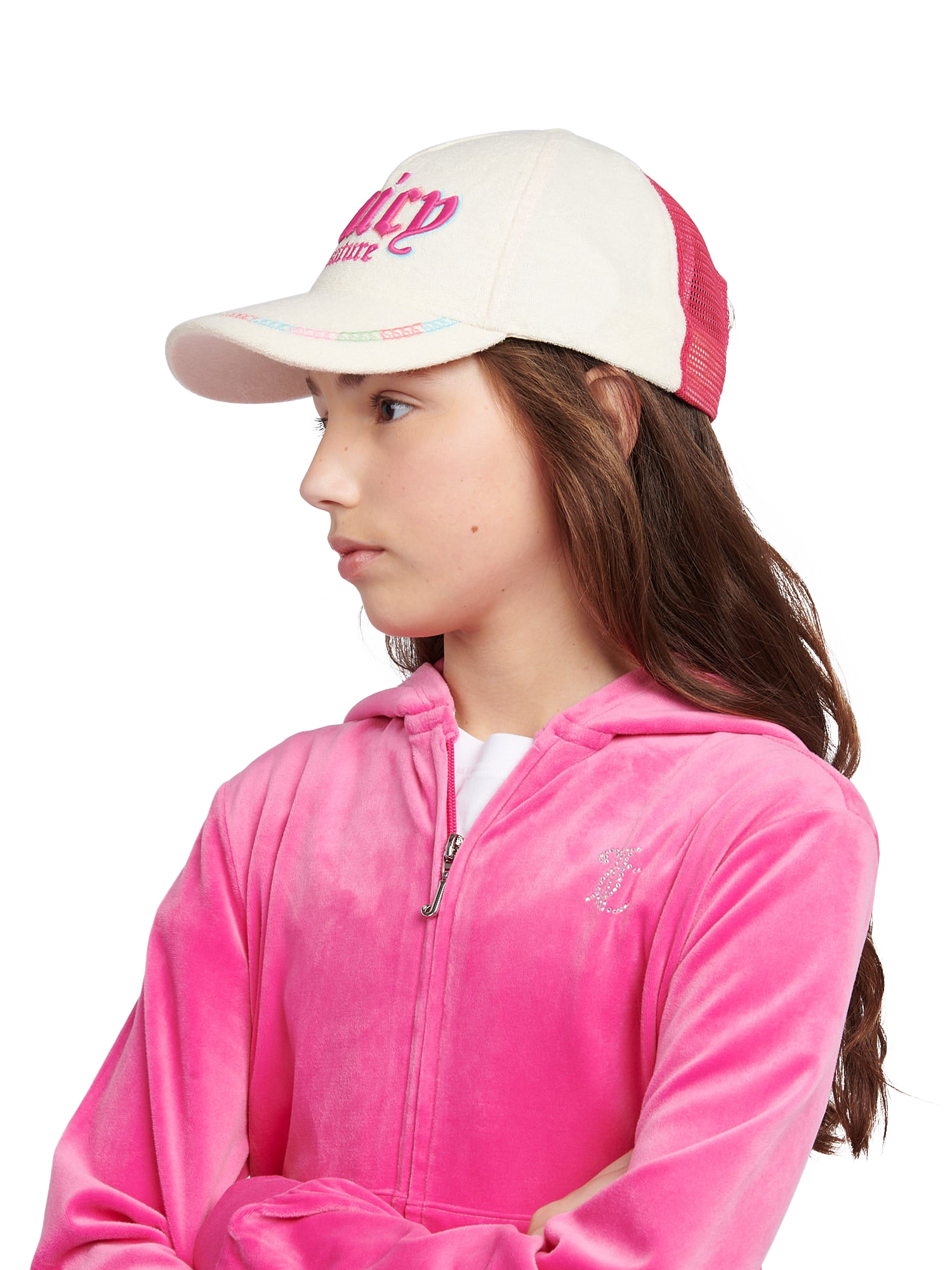 Product image 3 of 6, which shows Juicy Couture Rainbow Baseball Cap, Vanilla Ice, One Size