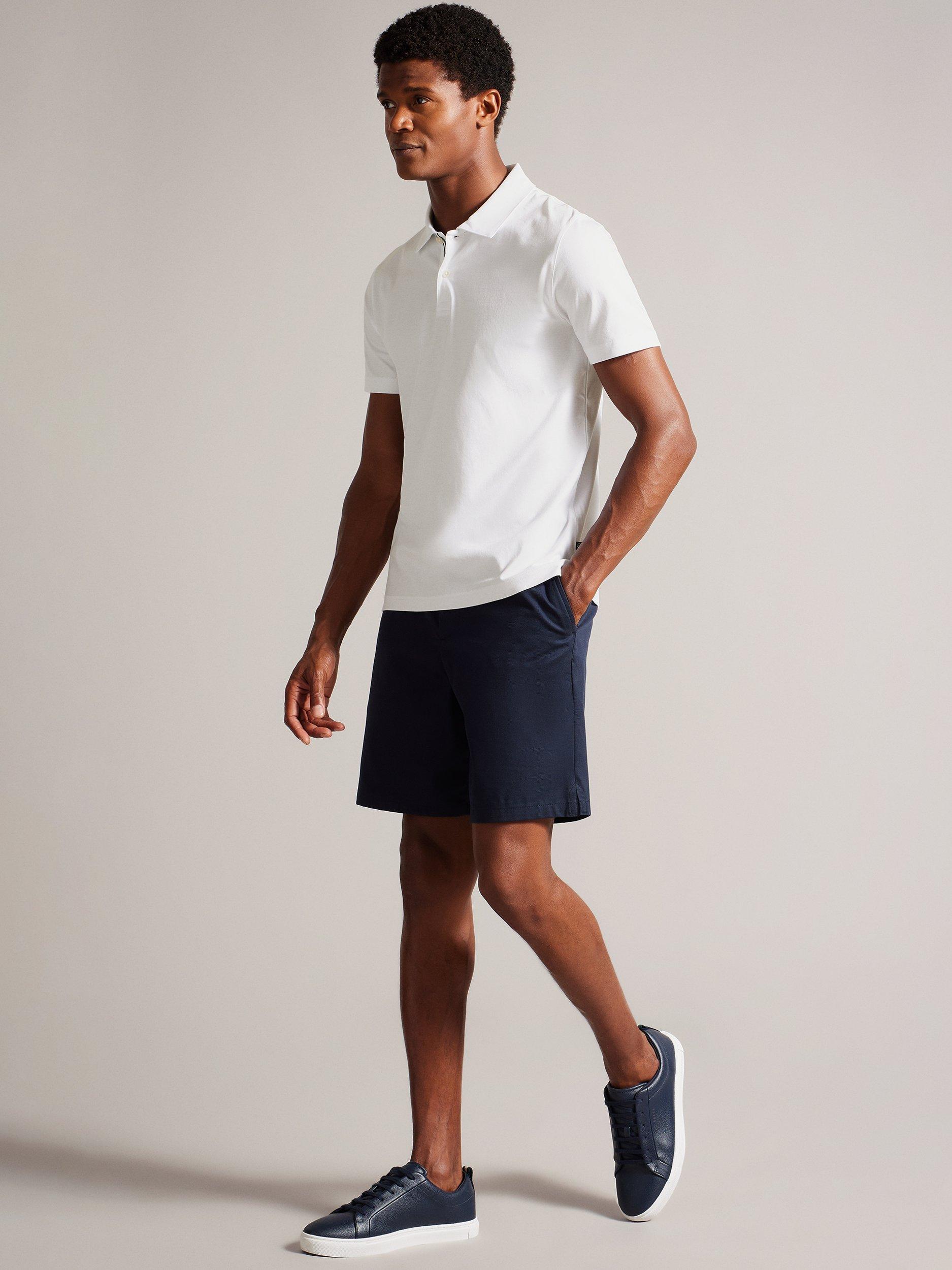 Product image 3 of 6, which shows Ted Baker Zeiter Cotton Regular Fit Short Sleeve Polo Shirt, White, L