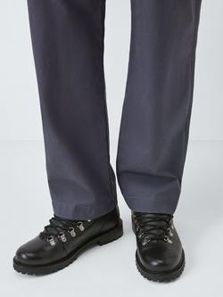 John Lewis Lace Up Leather Boots - view 2, Black