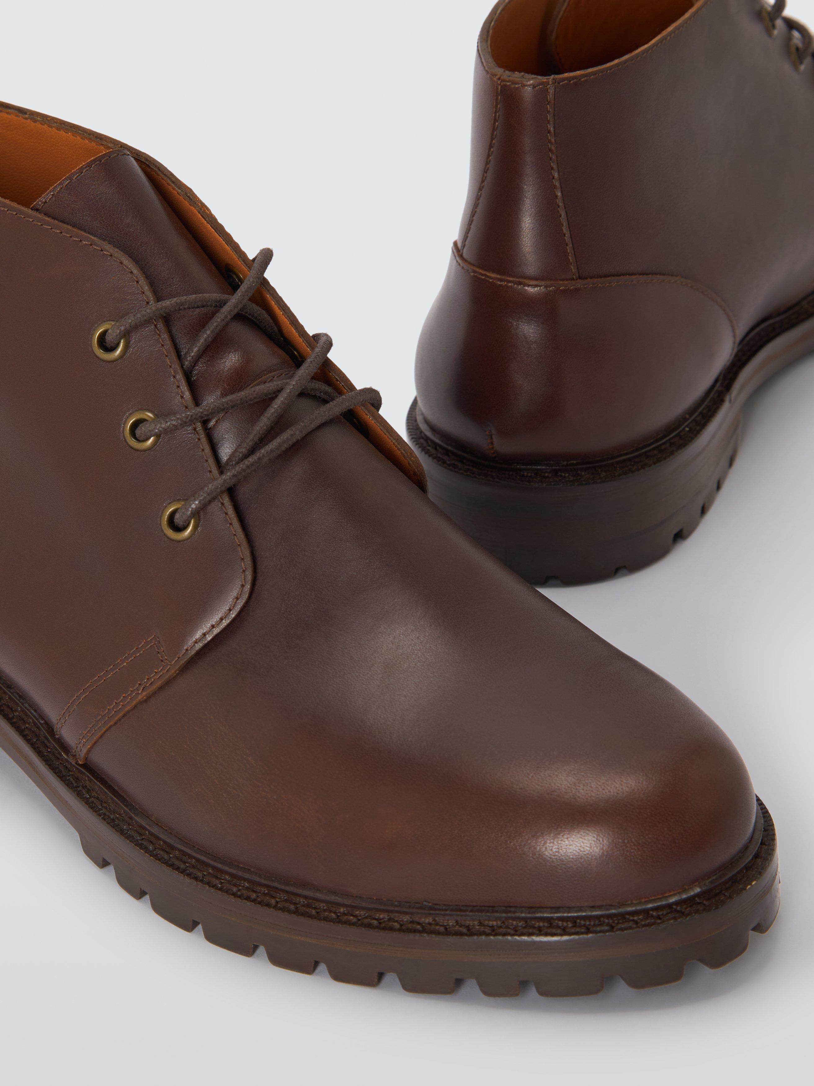 Product image 4 of 6, which shows John Lewis Ashridge Leather Lace Up Chukka Boots, Brown, 7