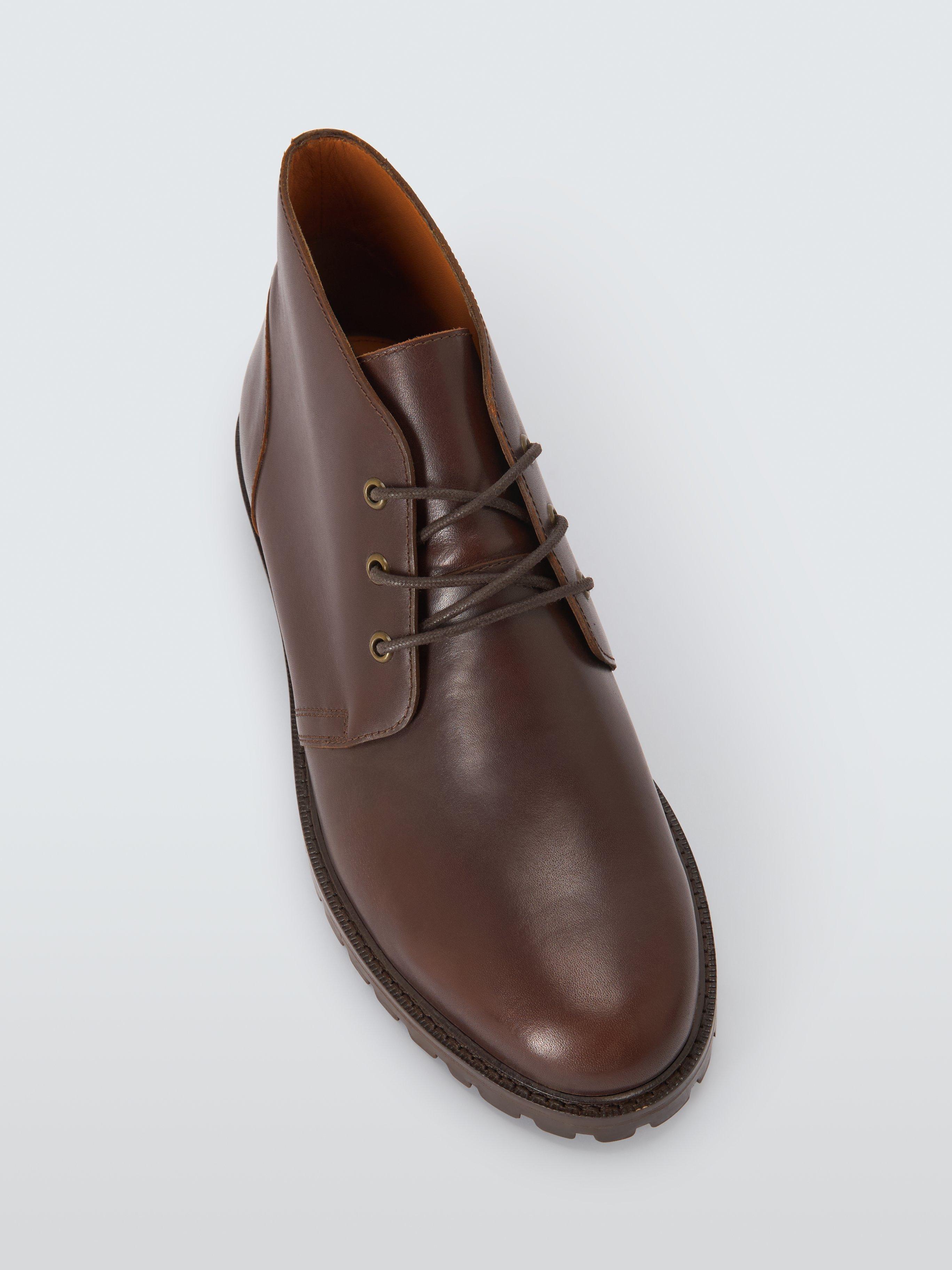 Product image 5 of 6, which shows John Lewis Ashridge Leather Lace Up Chukka Boots, Brown, 7