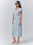 Ghost Blair Floral Midi Dress, Blue/Multi