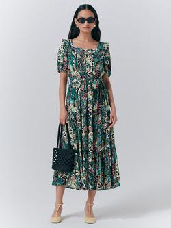 Ghost Georgia Dress, Green/Multi, Green/Multi