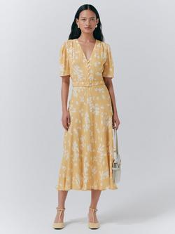 Ghost Jemima Dress, Yellow/Multi