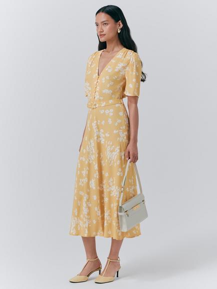 Ghost Jemima Dress - view 2, Yellow/Multi