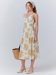 Ghost Julia Cotton Wrap Midi Dress