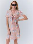 Ghost Lucy Knee Length Floral Tea Dress, Pink/Multi