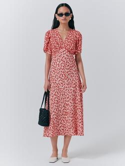 Ghost Lulu Dress, Red/Multi, Red/Multi