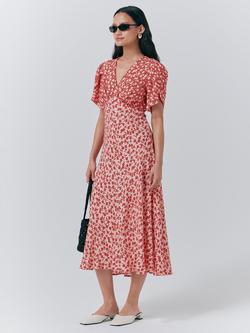 Ghost Lulu Dress, Red/Multi - view 2, Red/Multi