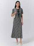 Ghost Maree Short Sleeve Floral Midi Dress