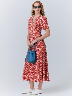 Ghost Roxanne Dress, Red/Multi - view 2, Red/Multi