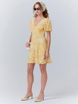 Ghost Ruby Floral Mini Dress, Yellow/Multi - view 2, Yellow/Multi