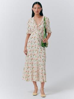 Ghost Saffie Floral Dress, Yellow/Multi, Yellow/Multi