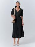 Ghost Selina Button Front Dress, Black