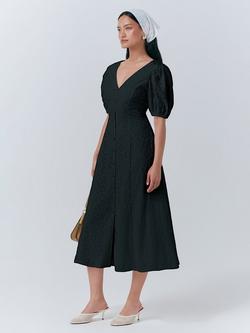 Ghost Selina Button Front Dress, Black - view 2, Black