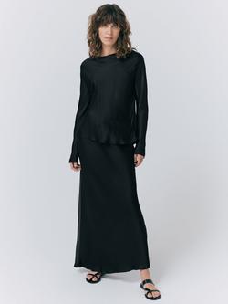 Ghost Isabella Satin Blouse, Black - view 2, Black