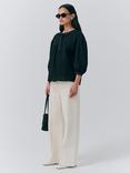 Ghost Loren Broderie Anglaise Top, Black