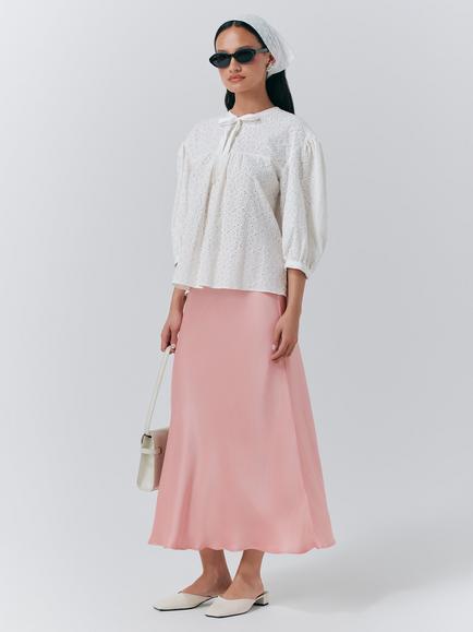 Ghost Loren Broderie Anglaise Top, White - view 2, White