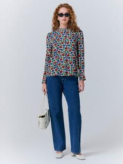 Ghost Lydie Collared Floral Print Blouse, Multi - view 2, Multi