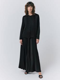 Ghost Colette Satin Skirt, Black, Black