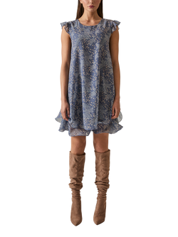 James Lakeland Dotted Floral Mini Dress, Navy, Navy