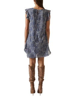 James Lakeland Dotted Floral Mini Dress, Navy - view 2, Navy