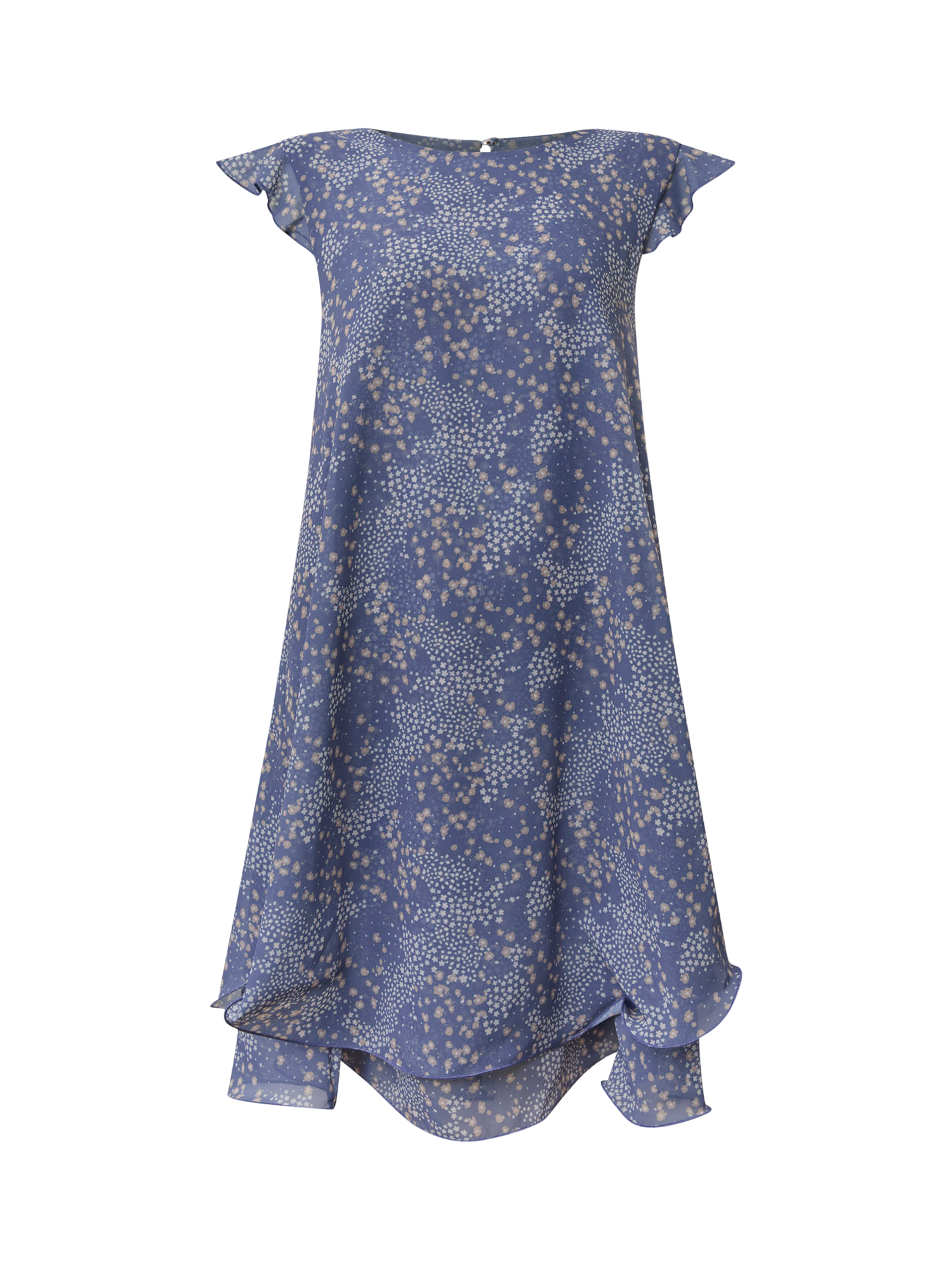 Product image 7 of 7, which shows James Lakeland Dotted Floral Mini Dress, Navy, 8