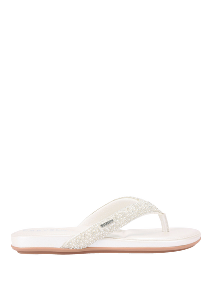 Carvela Riviera Jewel Embellished Metallic Sandals, White, White