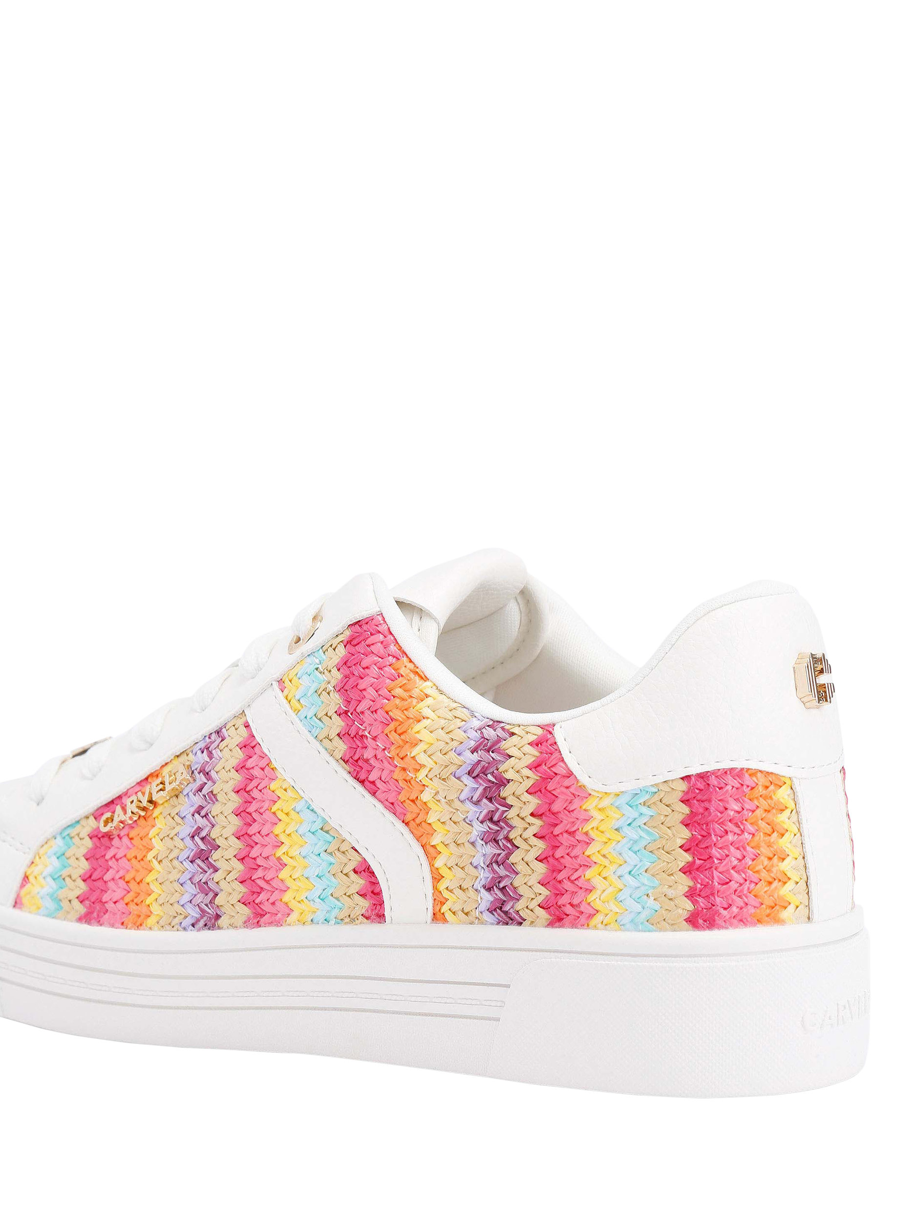 Product image 4 of 5, which shows Carvela Daze Stripe Lace Up Trainers, Multi, 3