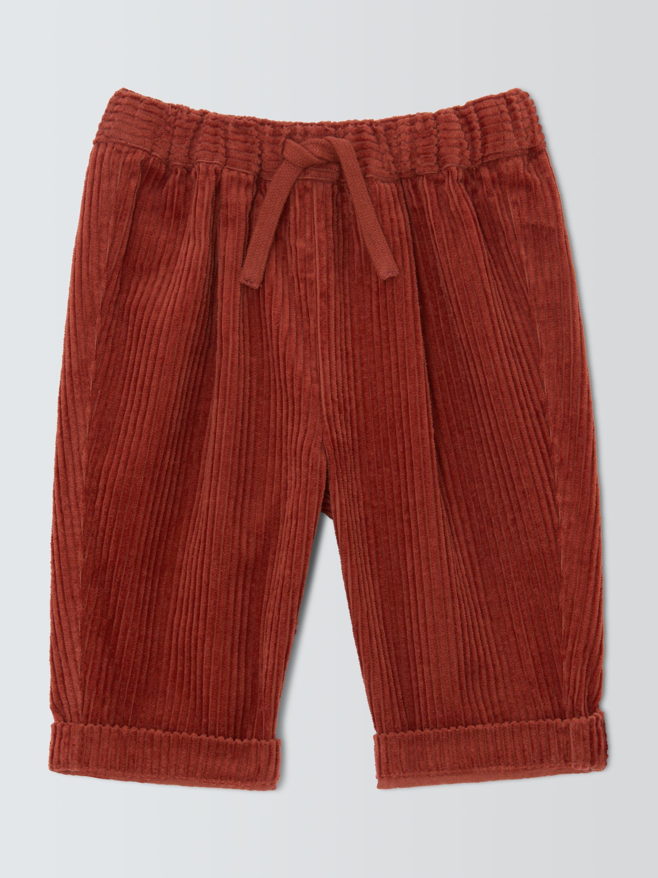 John Lewis Baby Corduroy Balloon Trousers, Rust