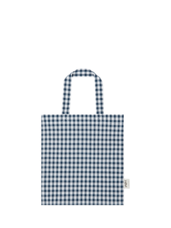 Piglet in Bed Kids' Gingham Cotton Single Duvet Cover Set - view 2, Indigo