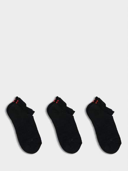 Sweaty Betty Workout Organic Cotton Blend Trainers Socks, Pack of 3, Black