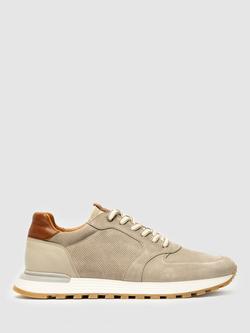 Rodd & Gunn Peria Leather Lace Up Trainers, Ice, Ice