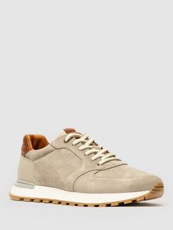 Rodd & Gunn Peria Leather Lace Up Trainers, Ice - view 2, Ice