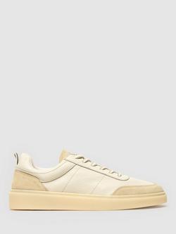 Rodd & Gunn Vermont Leather Lace Up Trainers, Cream