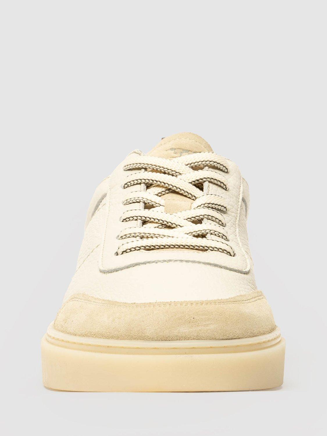 Product image 4 of 9, which shows Rodd & Gunn Vermont Leather Lace Up Trainers, Cream, 7