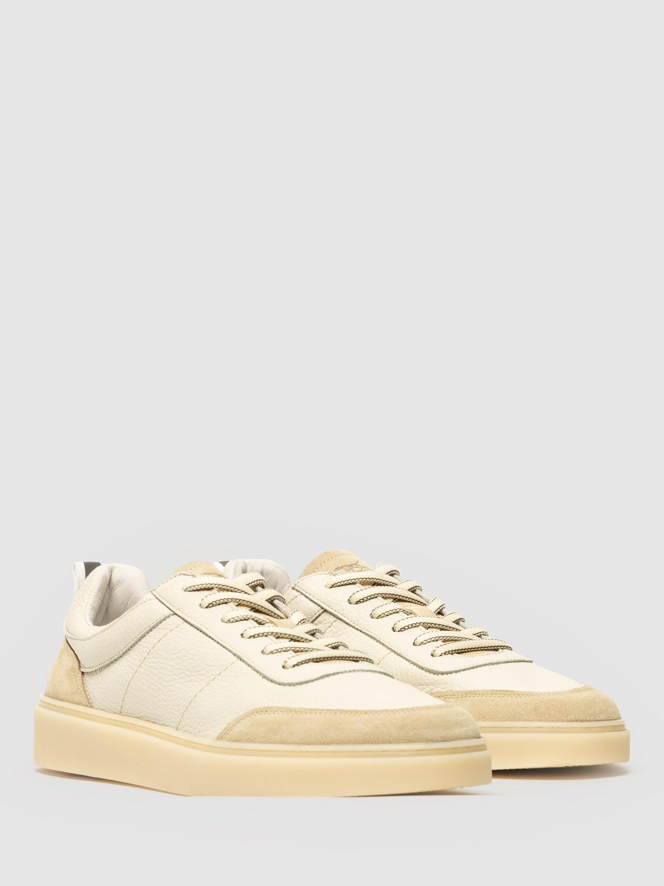 Product image 7 of 9, which shows Rodd & Gunn Vermont Leather Lace Up Trainers, Cream, 7