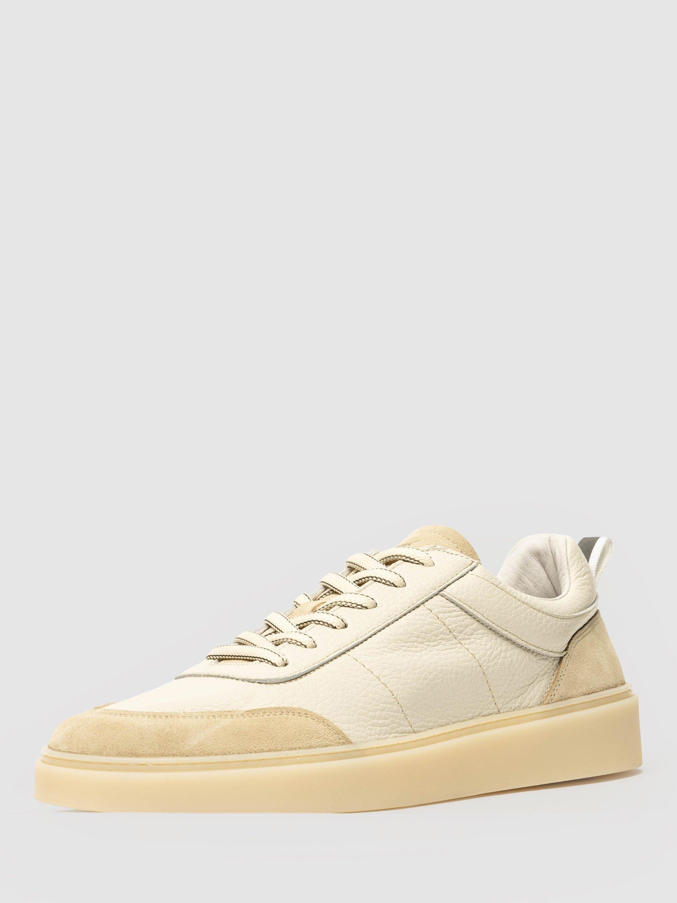 Product image 8 of 9, which shows Rodd & Gunn Vermont Leather Lace Up Trainers, Cream, 7