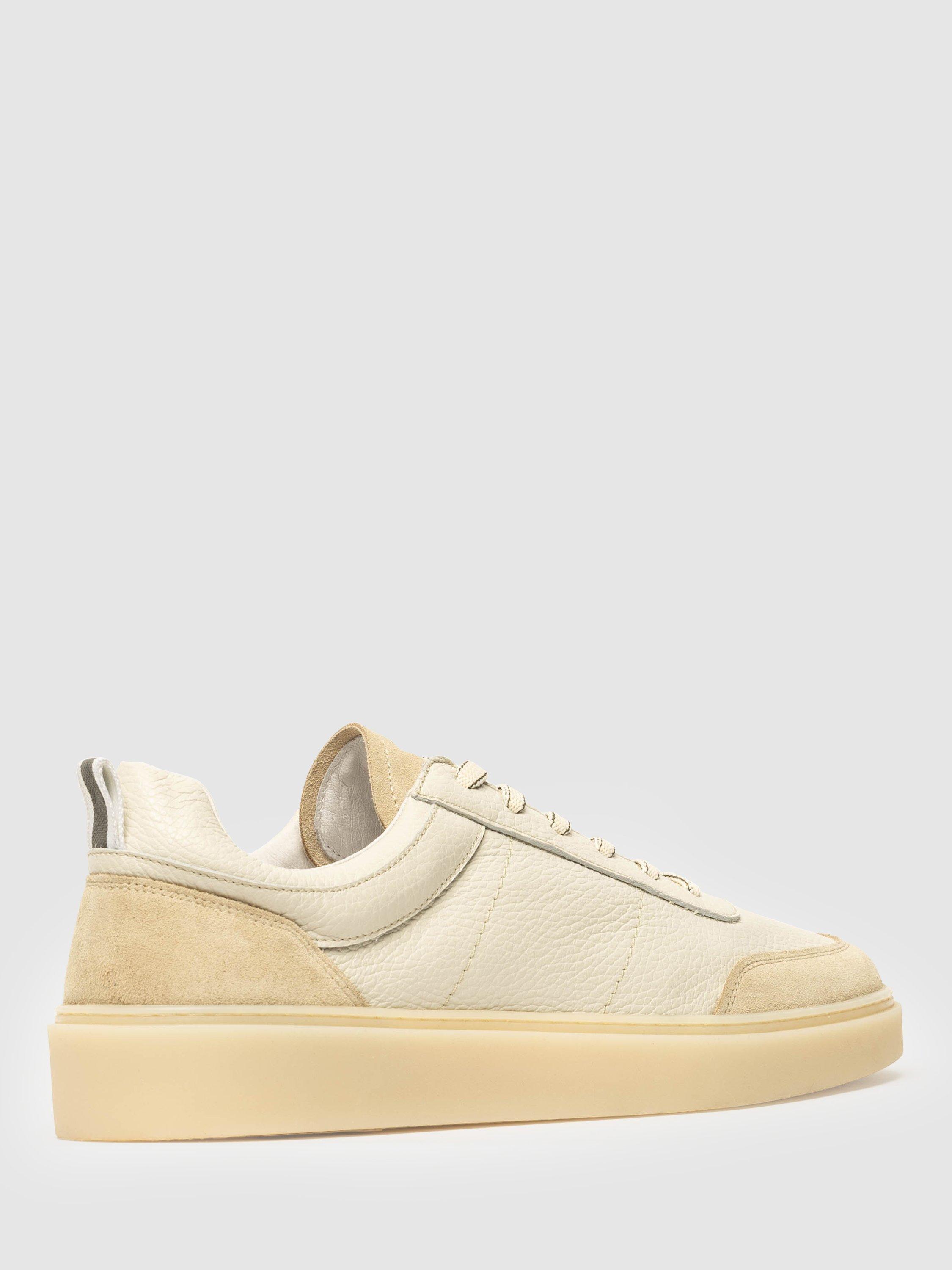 Product image 9 of 9, which shows Rodd & Gunn Vermont Leather Lace Up Trainers, Cream, 7