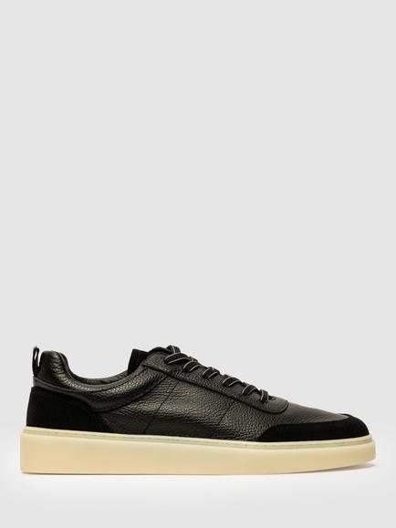 Rodd & Gunn Vermont Leather Lace Up Trainers, Nero