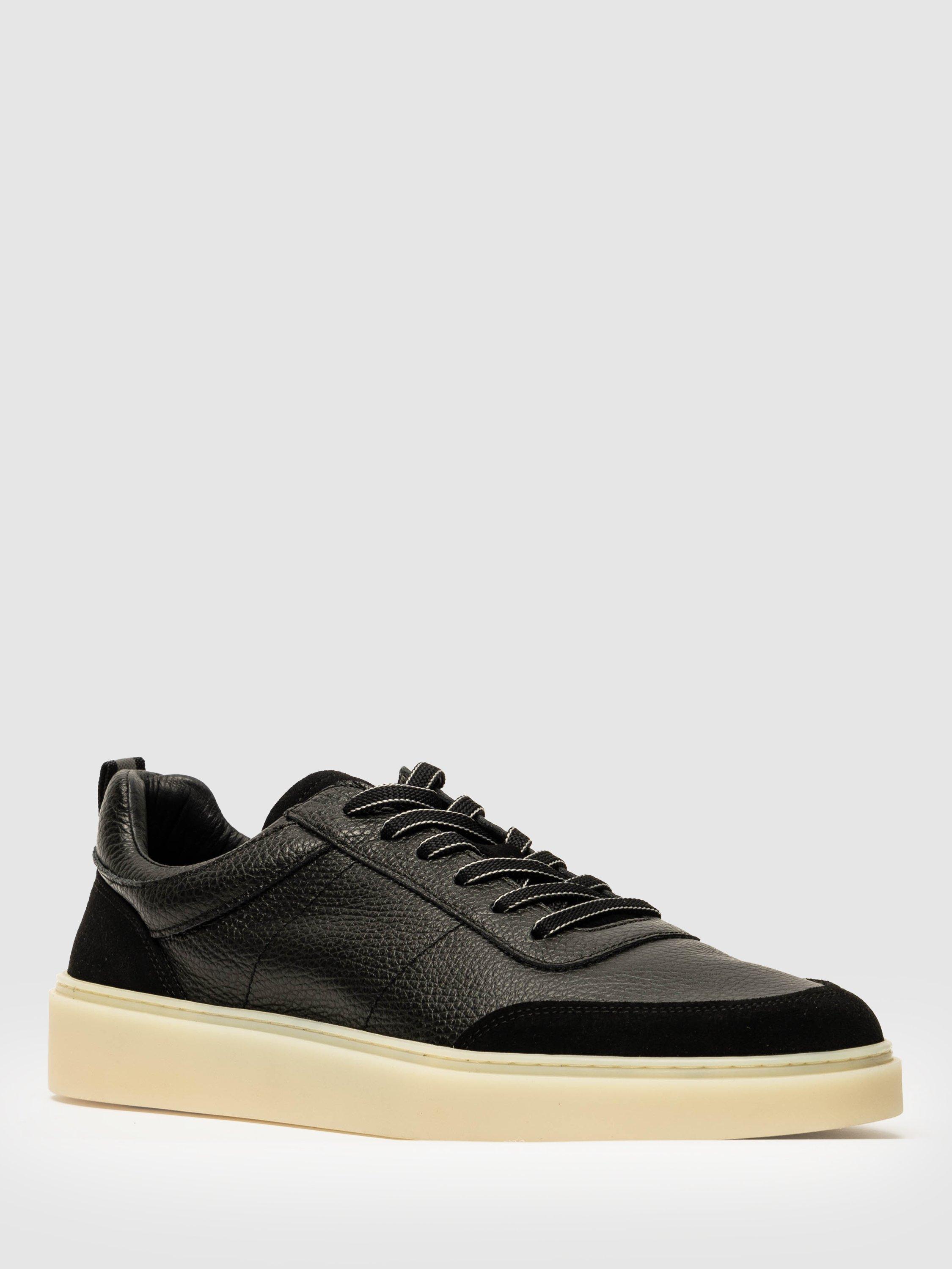 Product image 2 of 10, which shows Rodd & Gunn Vermont Leather Lace Up Trainers, Nero, 7