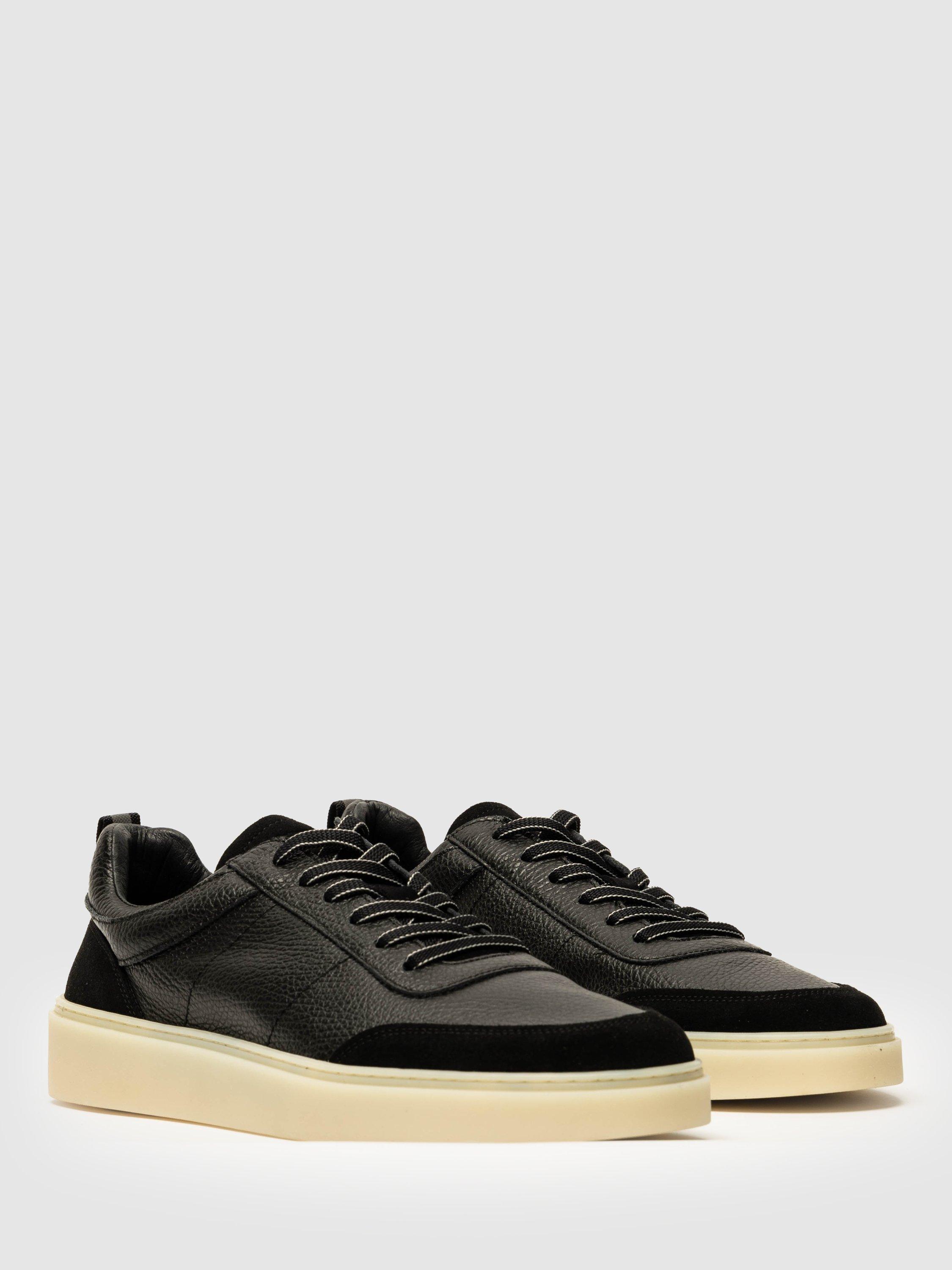 Product image 8 of 10, which shows Rodd & Gunn Vermont Leather Lace Up Trainers, Nero, 7