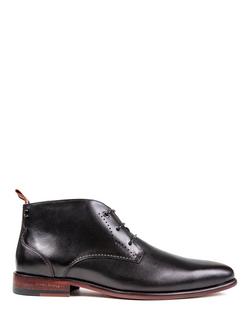 Simon Carter Collie Leather Lace Up Chukka Boots, Black