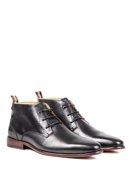 Simon Carter Collie Leather Lace Up Chukka Boots - view 2, Black
