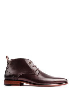 Simon Carter Collie Leather Lace Up Chukka Boots, Brown