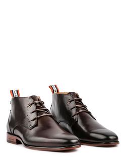 Simon Carter Collie Leather Lace Up Chukka Boots - view 2, Brown
