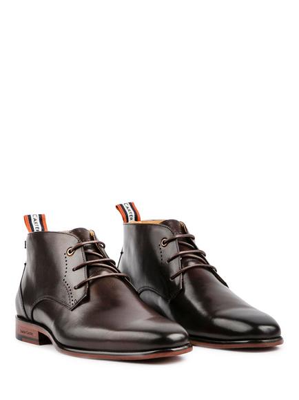 Simon Carter Collie Leather Lace Up Chukka Boots - view 2, Brown