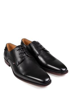 Simon Carter Basset Leather Lace Up Derby Shoes - view 2, Black