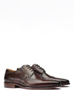 Simon Carter Beagle Leather Lace Up Brogues - view 2, Brown