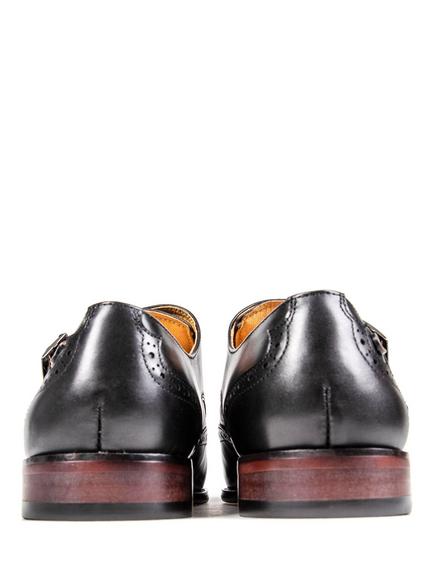 Simon Carter Spaniel Leather Monk Shoes - view 2, Black